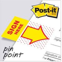 Post-it® Flags 25x43mm, "Sign Here" 50 Flags w/dispenser, [Ref: 680-9]