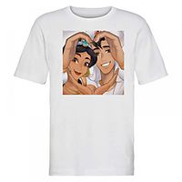 Men's Unisex Tee T shirt Hot Stamping Cartoon Graphic Prints Portrait Plus Size Print Short Sleeve Casual Tops Cotton Basic Fashion Designer Big and Tall White Lightinthebox - thumbnail