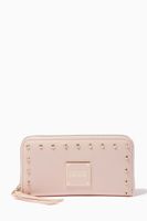 Studded Logo Wallet in PU Leather - thumbnail