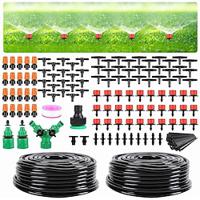 Garden Drip Irrigation Kit, Greenhouse Micro Automatic Drip Irrigation System Kit with 1/4 inch 1/2 inch Blank Distribution Tubing Hose Adjustable Patio Misting Nozzle Emitters Sprinkler Lightinthebox