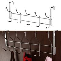 12 Hooks Stainless Steel Storage Hat Dress Hanging Coat Towel Bathroom Door Hanger Hooks