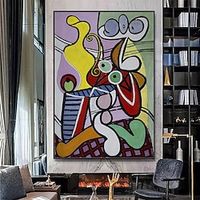 Mintura Handmade Pablo Picasso Famous Oil Paintings On Canvas Home Decoration Modern Wall Art Abstract Portrait Picture For Home Decor Rolled Frameless Unstretched Painting Lightinthebox