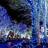 Waterproof Black Wire LED Christmas String Lights 100m 8Mode 220v-240V Plug in Fairy Lamp Xmas Tree Holiday Wedding Party Decor miniinthebox - thumbnail