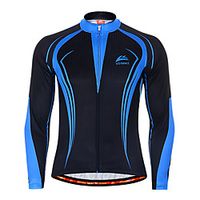Men's Long Sleeve Cycling Jersey Spandex Blue  Black Stripes Bike Top Mountain Bike MTB Road Bike Cycling Quick Dry Sports Clothing Apparel  Stretchy  Athleisure Lightinthebox - thumbnail