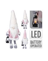 Koopman Gnome with LED Nose 84cm White Hat Assorted 1 Piece - thumbnail