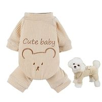 Cotton Dog Pajamas Warm Dog Sweater Cute Doggie Onesie Stretchy Cat pjs Winter Jumpsuit for Girl Boy Stylish 4 Legged Puppy Kitten Clothes Lightinthebox - thumbnail