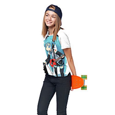 Kids Girls' T shirt Tee Short Sleeve 3D Print Cartoon Unisex Print White Children Tops Summer Active Daily Wear Regular Fit 3-12 Years Lightinthebox