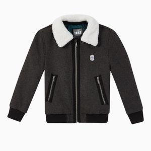 Sherpa Collar Wool Blend Padded Jacket