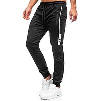 Men's Sweatpants Joggers Trousers Pocket Drawstring Elastic Waist Plain Comfort Breathable Outdoor Daily Going out Fashion Casual Black Dark Gray miniinthebox - thumbnail