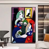 Mintura Handmade Pablo Picasso Famous Oil Paintings On Canvas Home Decoration Modern Wall Art Abstract Portrait Picture For Home Decor Rolled Frameless Unstretched Painting Lightinthebox