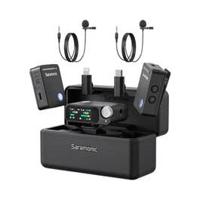 Saramonic Ultra | Wireless Lavalier Microphone, 32-Bit Float Recording, Timecode Sync, Noise Cancellation, IPX5 Water Resistance, 984' Range, 130dB SPL, for Cameras, Smartphones, Computers, Black