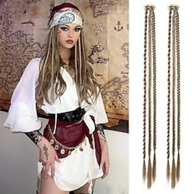 Clip in Braids Hair Extensions REECHO 6 PCS Clip in Hair Extensions Baby Braids Braids for Summer and Party 22 Long Natural Soft Synthetic Hairpieces Lightinthebox