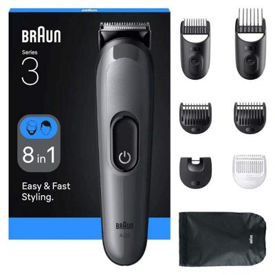 Braun All-in-One Series 3 8-in-1 Grooming Kit, Ultra Sharp Blade, 14 Lengths - AIO3540
