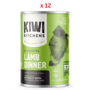 Kiwi Kitchens Grass Fed Lamb Dinner Canned Wet Dog Food 375G Pack Of 12