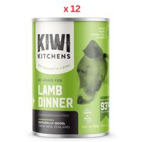 Kiwi Kitchens Grass Fed Lamb Dinner Canned Wet Dog Food 375G Pack Of 12