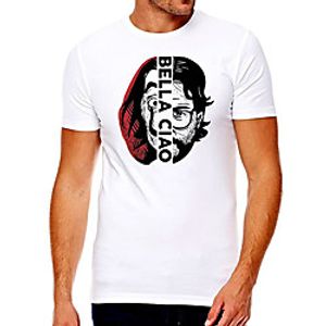 Men's Unisex Tee T shirt Hot Stamping Graphic Prints Human face Letter Plus Size Print Short Sleeve Casual Tops Cotton Basic Fashion Designer Big and Tall White Lightinthebox