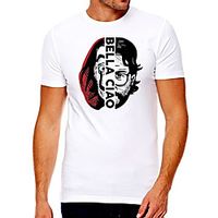 Men's Unisex Tee T shirt Hot Stamping Graphic Prints Human face Letter Plus Size Print Short Sleeve Casual Tops Cotton Basic Fashion Designer Big and Tall White Lightinthebox - thumbnail