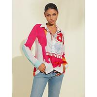 Graphic Print Long Sleeve Blouse Lightinthebox