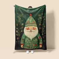 Christmas Characters Scandinavian Super Soft Blanket,Lightweight Fashion Novelty Flannel Throw Blankets Warm 3D Printed All Seasons Room Decoration Gifts Christmas Decoration For Home Lightinthebox - thumbnail