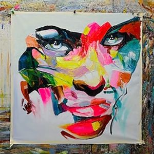 Mintura Handmade Face Oil Paintings On Canvas Wall Art Decoration Modern Abstract Figure Picture For Home Decor Rolled Frameless Unstretched Painting Lightinthebox