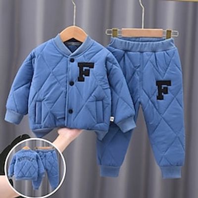 2 Pieces Toddler Boys Jacket Pants Outfit Letter Long Sleeve Button Set School Cool Winter 3-7 Years Black Pink Blue Lightinthebox 2 Pieces Toddler Boys Jacket Pants Outfit Letter Long Sleeve Button Set School Cool Winter 3-7 Years Black Pink Blue Lightinthebox