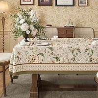 Farmhouse Retro Tablecloth Rectangular, Home Table Decor Waterproof and Oil-proof Table Cloth Cover for Dining, Patry, Family miniinthebox - thumbnail