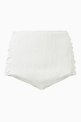 Henry Shirred Bikini Bottom in Lycra