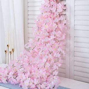 Indoor And Outdoor Decorative Flower Vines Artificial Cherry Blossom Hanging Vines Suitable For Indoor And Outdoor Wedding Holiday Party And Gathering Scenes Flower Decoration miniinthebox