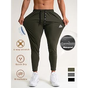 Men's Joggers Sweatpants Pocket Drawstring High Waist Bottoms Outdoor Athleisure Winter Spandex 4 Way Stretch Breathable Quick Dry Running Walking Jogging Sportswear Activewear Dark Grey Black Army Lightinthebox