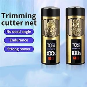 Mini Men'S Digital Display Electric Shaver Beard Trimmer Portable Shaver Barber Shop Barber Usb Rechargeable Washable Shaver Lightinthebox