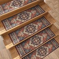 Step Carpet Boho Style Non-Slip Carpet Stair Treads for Kids Elders and Pets Ethnic Design Stair Tread Mats Lightinthebox