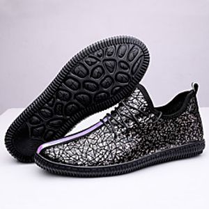 Men's Sneakers Casual Classic Preppy Office  Career Nappa Leather Breathable Non-slipping Wear Proof Black Blue Silver Spring Summer miniinthebox