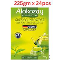 Alokozay Green Gunpowder Loose Tea - 225gms - Pack Of 24 - thumbnail