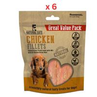 Rosewood Natural Eats Chicken Fillets Treats 400g Value Pack (400g x 6)