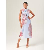 Elegant Ocean tie Maxi Dress