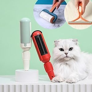 Pet Fur Removal Brush Easy To Hold Double-sided Universal Pet Lint Roller Brush With Ergonomic Handle Undercoats Cleaning Brushes For Pets miniinthebox