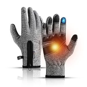 Winter Gloves Touch Gloves Biking Gloves Winter Full Finger Gloves Anti-Slip Windproof Warm Skidproof Sports Gloves Mountain Bike MTB Outdoor Exercise Activity  Sports Gloves Rosy Pink Blue Grey for miniinthebox