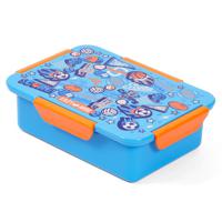 Eazy Kids 1 - 2 - 3 - 4 Compartment Convertible Bento Lunch Box Soccer - Blue - 850ml