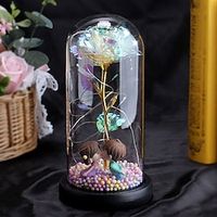 Rose Flower Gifts for Women Mother Day Mom Gifts Doll from Daughter Son Gift for Women Rainbow Rose Flower Gift for Her Anniversary Wedding Light Up Rose Lightinthebox - thumbnail