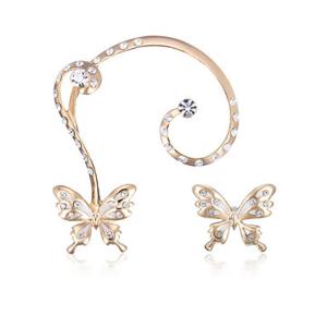 Butterfly Asymmetric Ear Cuff