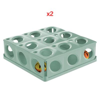 Georplast Tricky Interactive Cat Toy - Green (Pack Of 2) Georplast Tricky Interactive Cat Toy - Green (Pack Of 2)