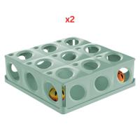 Georplast Tricky Interactive Cat Toy - Green (Pack Of 2)
