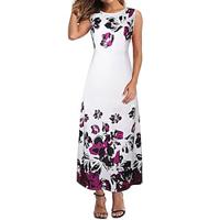 Women's Sundress Summer Dress Floral Print Crew Neck Long Dress Maxi Dress Elegant Stylish Party Daily Sleeveless Summer Lightinthebox