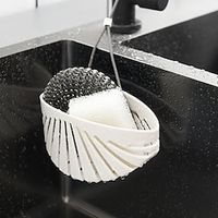 Hanging Storage Basket Sponge Drain Rack Sink Basket, Sink Drain Rack, Kitchen Organizer Faucet Holder for Bathroom Home Lightinthebox - thumbnail