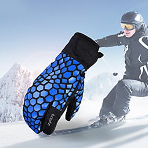 Ski Gloves Snow Gloves for Women Men Touchscreen Thermal Warm Waterproof PU Leather Mittens Snowsports for Cold Weather Winter Skiing Snowboarding Lightinthebox