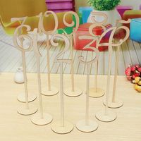 10 Pieces Number 1 to 10 Wooden Standing Wedding Birthday Party Table Decoration