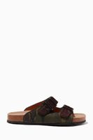 Western Laterale Camo Sandals in Pony Leather Western Laterale Camo Sandals in Pony Leather