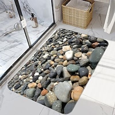 Cobblestone Series Digital Printing Floor Mat Modern Bath Mats Nonwoven  Memory Foam Novelty Bathroom Lightinthebox