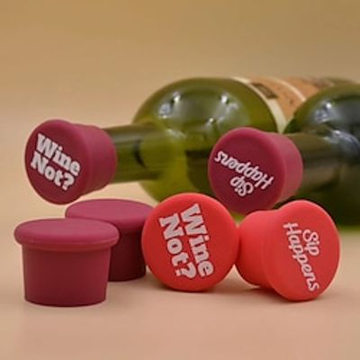 Independent Station Silicone Bottle Stoppers Interesting Wine Bottle Stoppers Red Wine Bottle Stoppers Wisdom Ji Bottle Stoppers Set Of 5 Lightinthebox