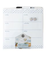 Core Frameless Magnetic Dry Erase Planner Board Blue